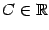 $ C\in\mathbb{R}$