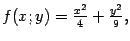 $ f(x;y)=\frac{x^2}{4}+\frac{y^2}{9},$