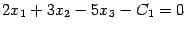 $\displaystyle 2x_1+3x_2-5x_3-C_1=0$