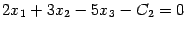 $\displaystyle 2x_1+3x_2-5x_3-C_2=0$
