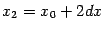 $ {x_2=x_0+2dx}$