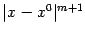 $ \vert x-x^0\vert^{m+1}$