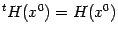 $ {}^tH(x^0)=H(x^0)$