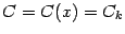 $ C=C(x)=C_k$