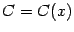 $ C=C(x)$